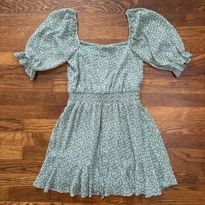 Floral babydoll square neck mini sundress